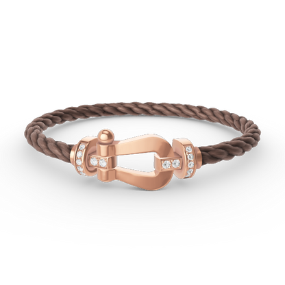 [Liorra]FORCE LARGE HORSESHOE HALF DIAMOND BRACELET Liorra GOLD