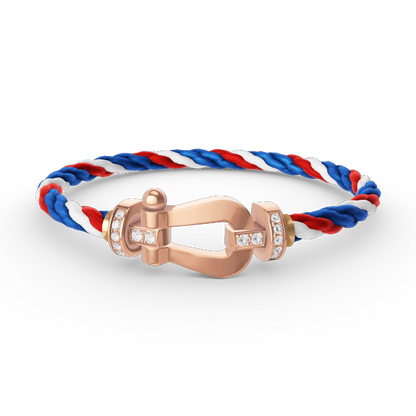 [Liorra]FORCE LARGE HORSESHOE HALF DIAMOND BRACELET Liorra GOLD