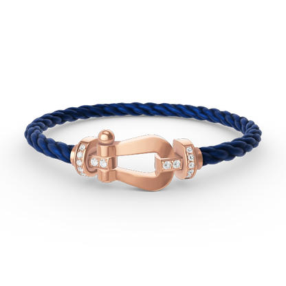 [Liorra]FORCE LARGE HORSESHOE HALF DIAMOND BRACELET Liorra GOLD