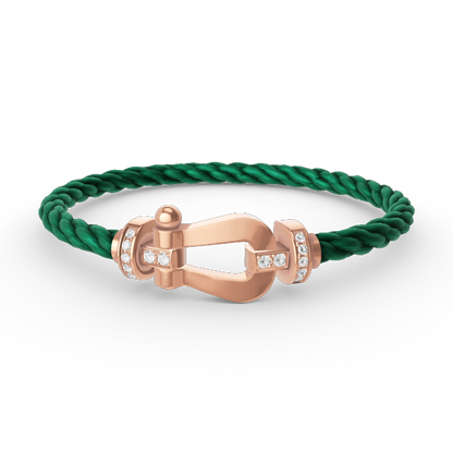 [Liorra]FORCE LARGE HORSESHOE HALF DIAMOND BRACELET Liorra GOLD