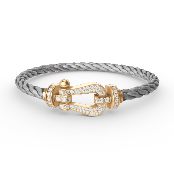 [Liorra]FORCE LARGE HORSESHOE FULL DIAMOND BRACELET GOLD