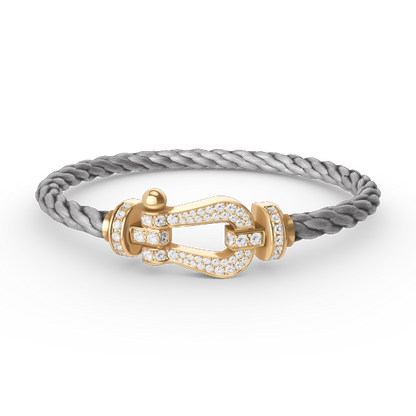 [Liorra]FORCE LARGE HORSESHOE FULL DIAMOND BRACELET GOLD
