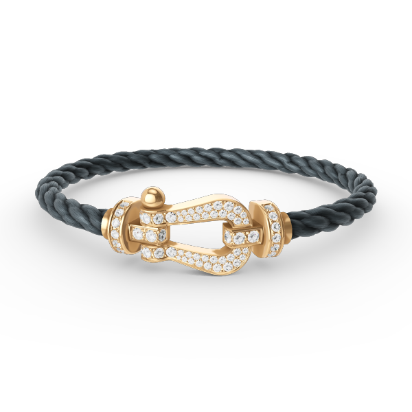 [Liorra]FORCE LARGE HORSESHOE FULL DIAMOND BRACELET GOLD