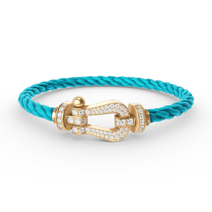 [Liorra]FORCE LARGE HORSESHOE FULL DIAMOND BRACELET GOLD