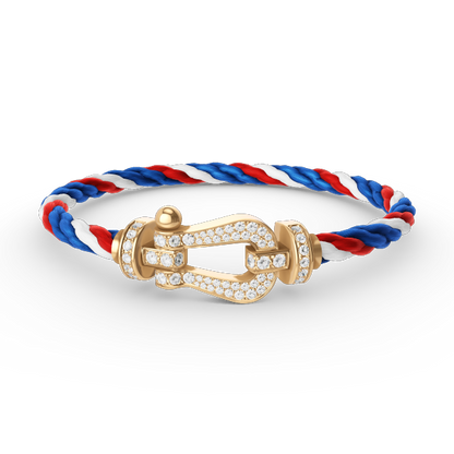 [Liorra]FORCE LARGE HORSESHOE FULL DIAMOND BRACELET GOLD