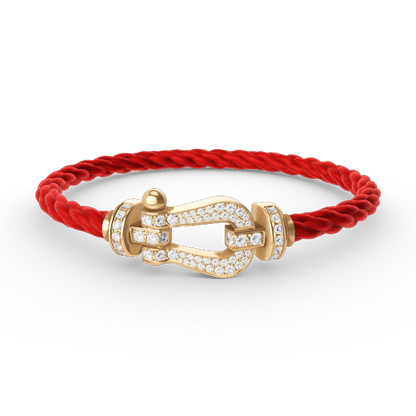[Liorra]FORCE LARGE HORSESHOE FULL DIAMOND BRACELET GOLD