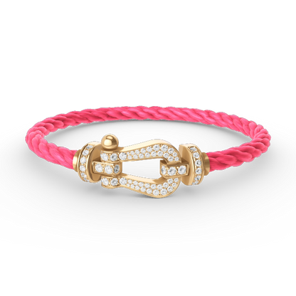 [Liorra]FORCE LARGE HORSESHOE FULL DIAMOND BRACELET GOLD