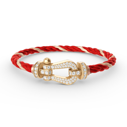 [Liorra]FORCE LARGE HORSESHOE FULL DIAMOND BRACELET GOLD