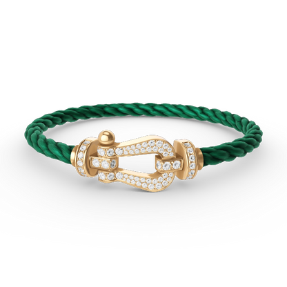 [Liorra]FORCE LARGE HORSESHOE FULL DIAMOND BRACELET GOLD