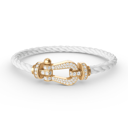 [Liorra]FORCE LARGE HORSESHOE FULL DIAMOND BRACELET GOLD