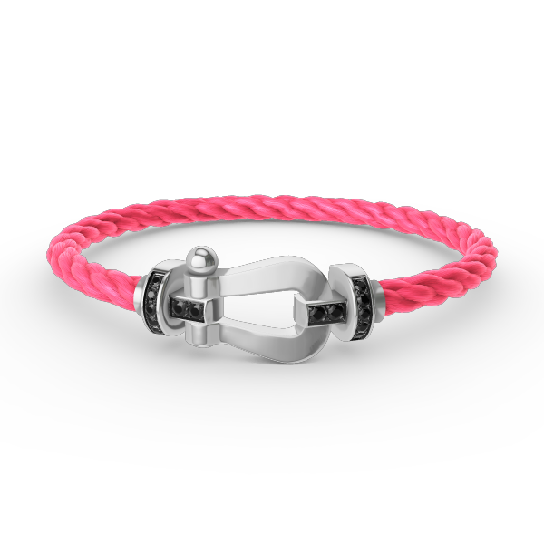 [Liorra]FORCE LARGE HORSESHOE BLACK DIAMOND BRACELET SILVER