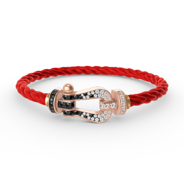 [Liorra]FORCE LARGE HORSESHOE BLACK WHITE DIAMOND BRACELET Liorra GOLD