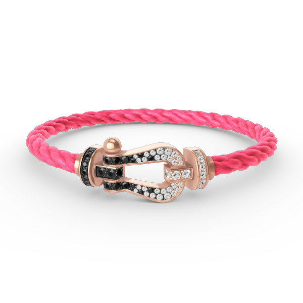 [Liorra]FORCE LARGE HORSESHOE BLACK WHITE DIAMOND BRACELET Liorra GOLD