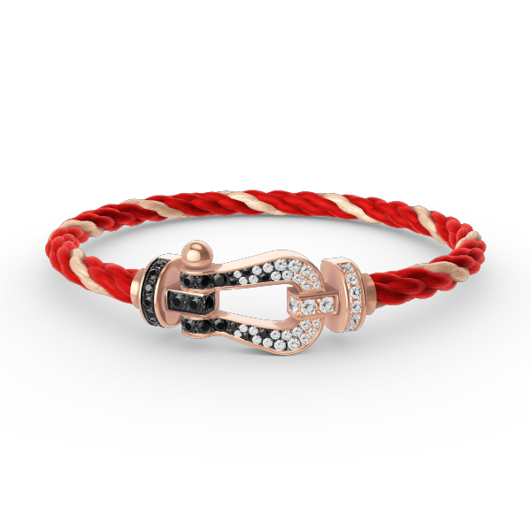 [Liorra]FORCE LARGE HORSESHOE BLACK WHITE DIAMOND BRACELET Liorra GOLD
