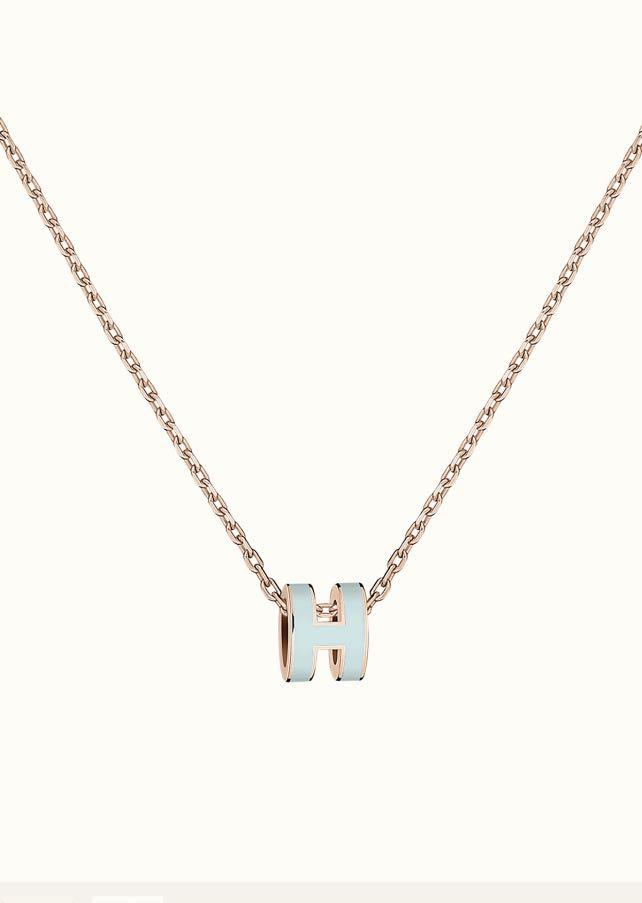 [Liorra]POP H LIGHT BLUE NECKLACE