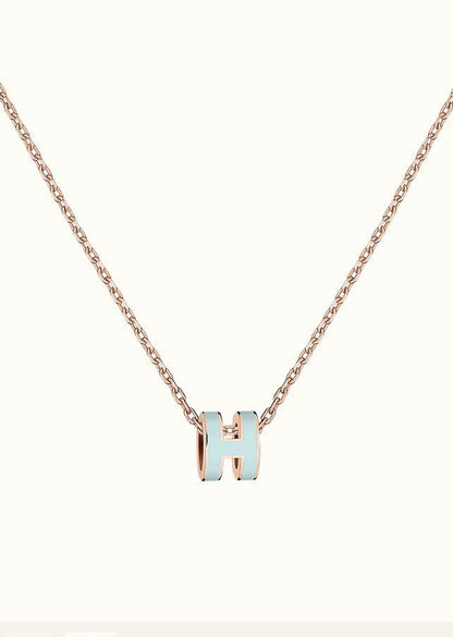 [Liorra]POP H LIGHT BLUE NECKLACE