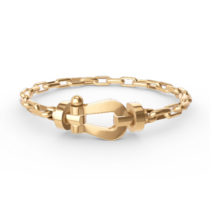 [Liorra]FORCE LARGE HORSESHOE CLASP  METAL BRACELET