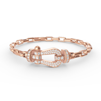[Liorra]FORCE LARGE HORSESHOE CLASP  METAL BRACELET