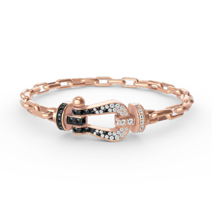 [Liorra]FORCE LARGE HORSESHOE CLASP  METAL BRACELET