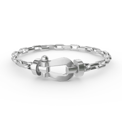 [Liorra]FORCE LARGE HORSESHOE CLASP  METAL BRACELET
