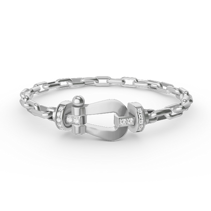 [Liorra]FORCE LARGE HORSESHOE CLASP  METAL BRACELET