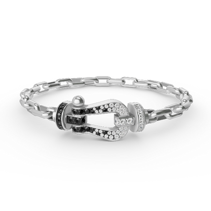 [Liorra]FORCE LARGE HORSESHOE CLASP  METAL BRACELET