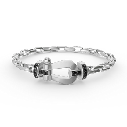 [Liorra]FORCE LARGE HORSESHOE CLASP  METAL BRACELET