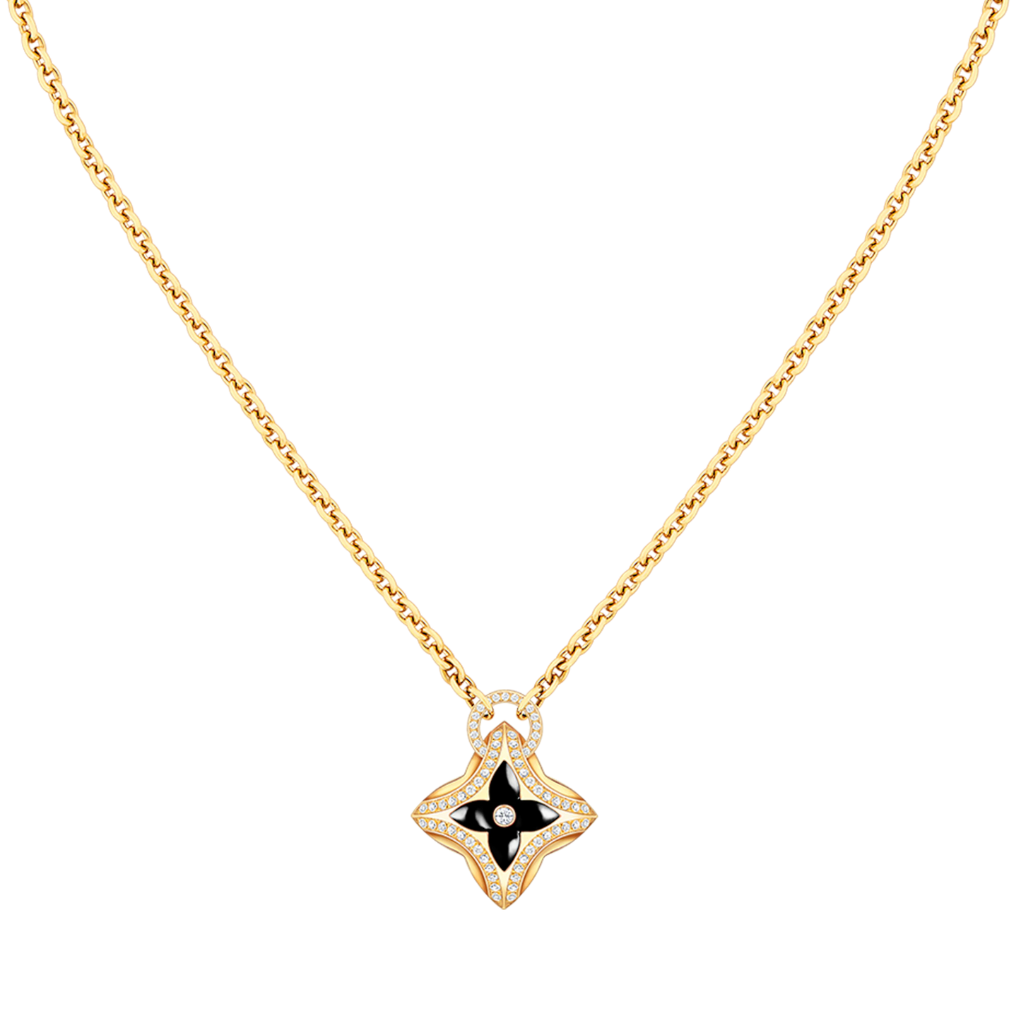 [Liorra]STAR PEDANT PINK GOLD DIAMOND NECKLACE