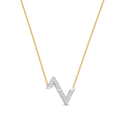 [Liorra]VOLT SILVER DIAMOND PEDANT NECKLACE