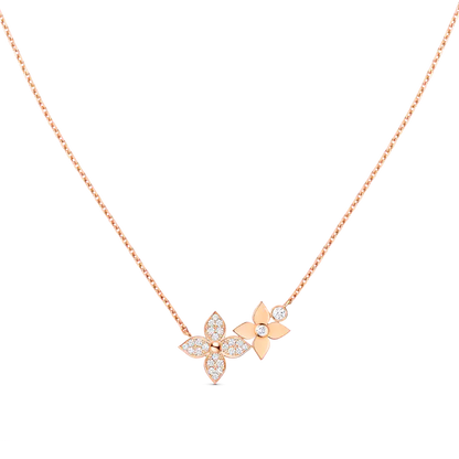 [Liorra]STAR BLOSSOM NECKLACE PINK GOLD DIAMONDS