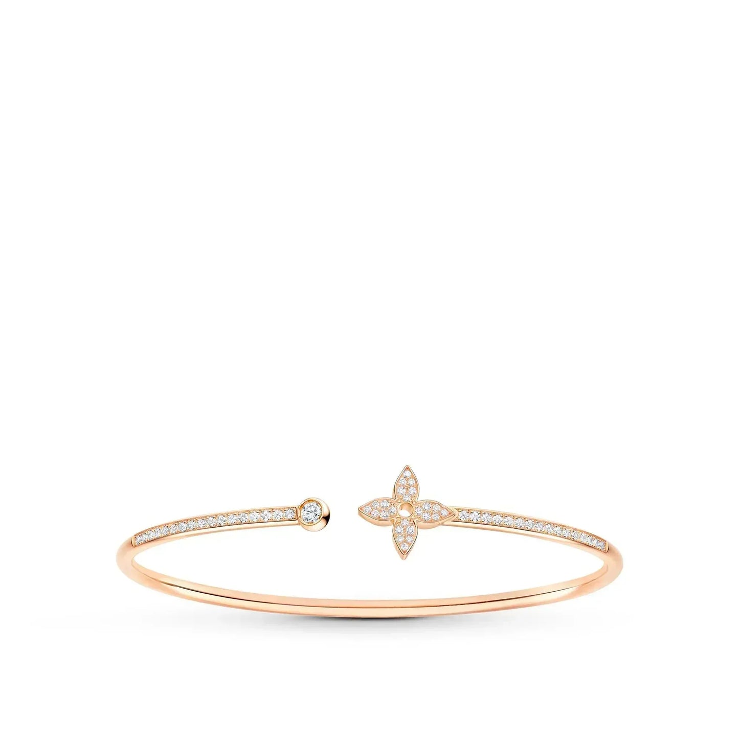 [Liorra]IDYLLE PINK GOLD OPEN BRACELET DIAMOND PAVED
