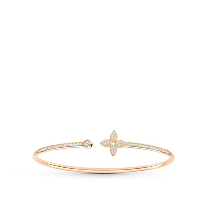 [Liorra]IDYLLE PINK GOLD OPEN BRACELET DIAMOND PAVED