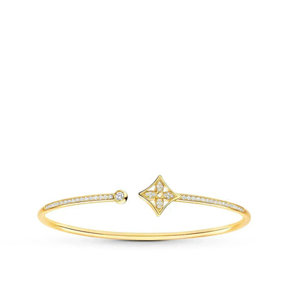 [Liorra]IDYLLE GOLD OPEN BRACELET DIAMOND PAVED