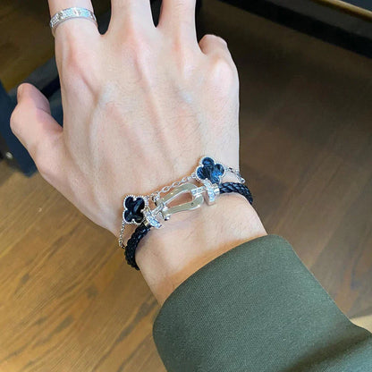 [Liorra]CLOVER 5 MOTIF PIETERSITE BRACELET COLLECTION