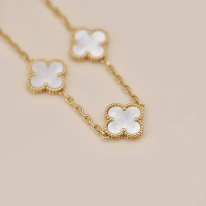 [Liorra]CLOVER WHITE PEARL MOP 5 MOTIF BRACELET COLLECTION