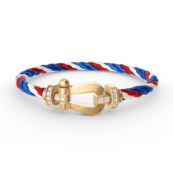 [Liorra]FORCE LARGE HORSESHOE HALF DIAMOND BRACELET GOLD