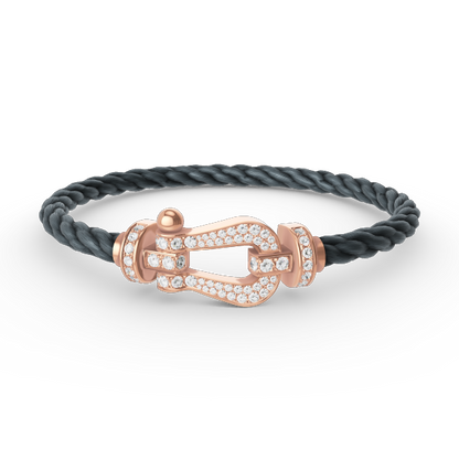 [Liorra]FORCE LARGE HORSESHOE FULL DIAMOND BRACELET Liorra GOLD