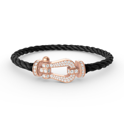 [Liorra]FORCE LARGE HORSESHOE FULL DIAMOND BRACELET Liorra GOLD
