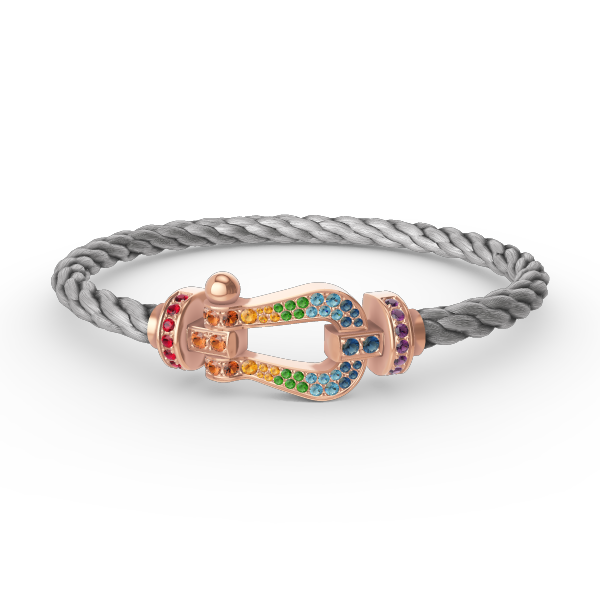 [Liorra]FORCE LARGE HORSESHOE  COLORED DIAMOND BRACELET Liorra GOLD