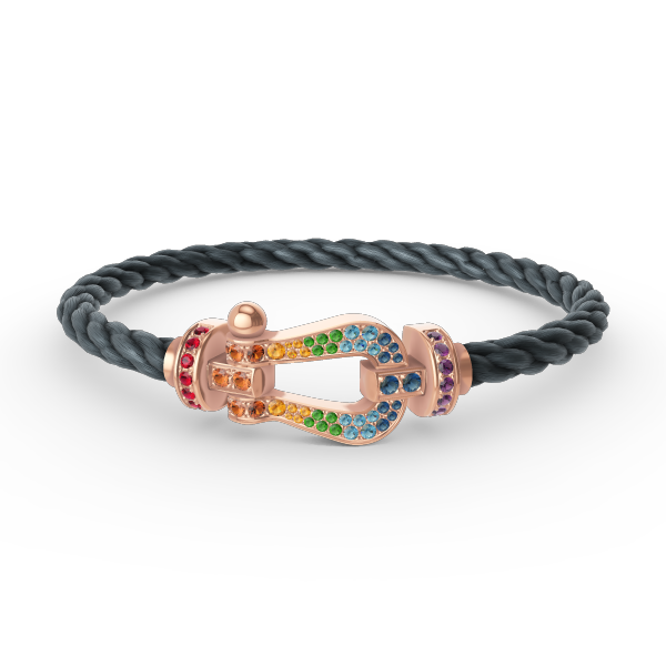 [Liorra]FORCE LARGE HORSESHOE  COLORED DIAMOND BRACELET Liorra GOLD