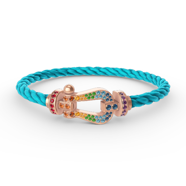 [Liorra]FORCE LARGE HORSESHOE  COLORED DIAMOND BRACELET Liorra GOLD