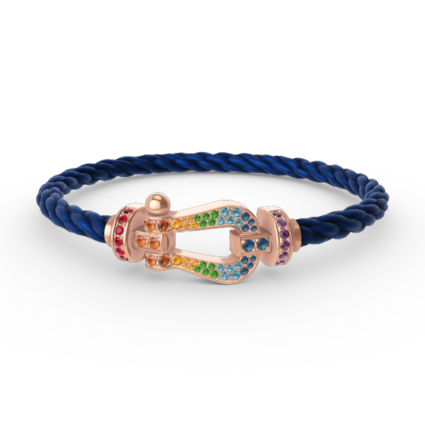 [Liorra]FORCE LARGE HORSESHOE  COLORED DIAMOND BRACELET Liorra GOLD