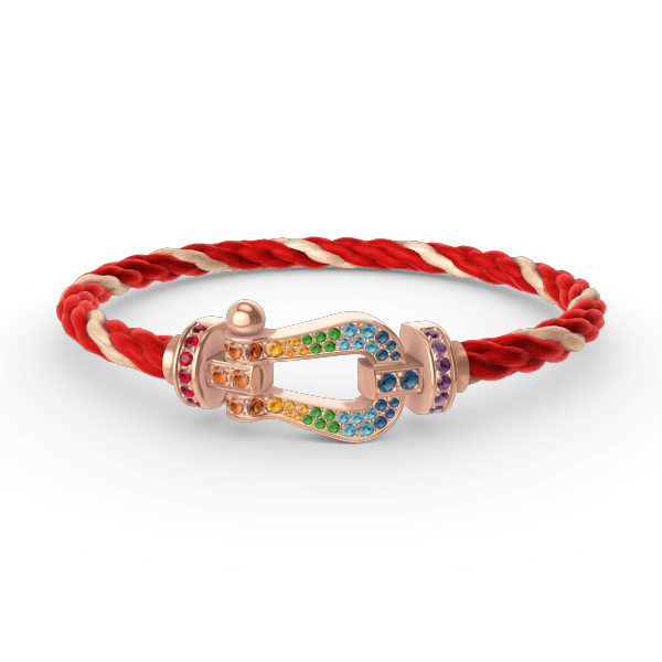 [Liorra]FORCE LARGE HORSESHOE  COLORED DIAMOND BRACELET Liorra GOLD