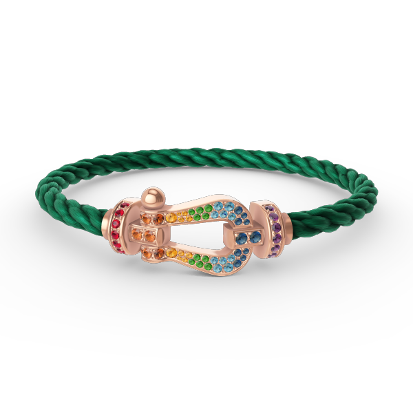 [Liorra]FORCE LARGE HORSESHOE  COLORED DIAMOND BRACELET Liorra GOLD