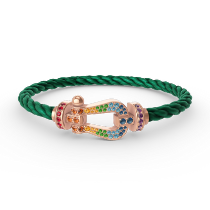 [Liorra]FORCE LARGE HORSESHOE  COLORED DIAMOND BRACELET Liorra GOLD