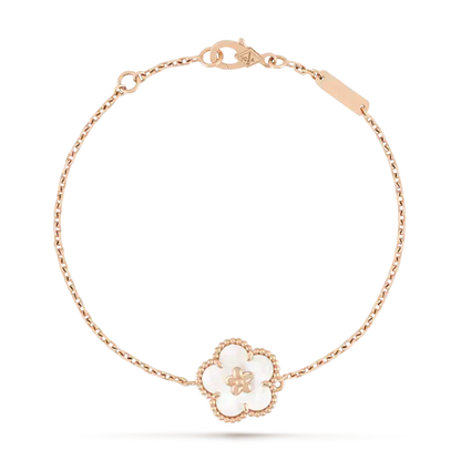 [Liorra]LUCKY WHITE MOP PLUM BLOSSOM  BRACELET