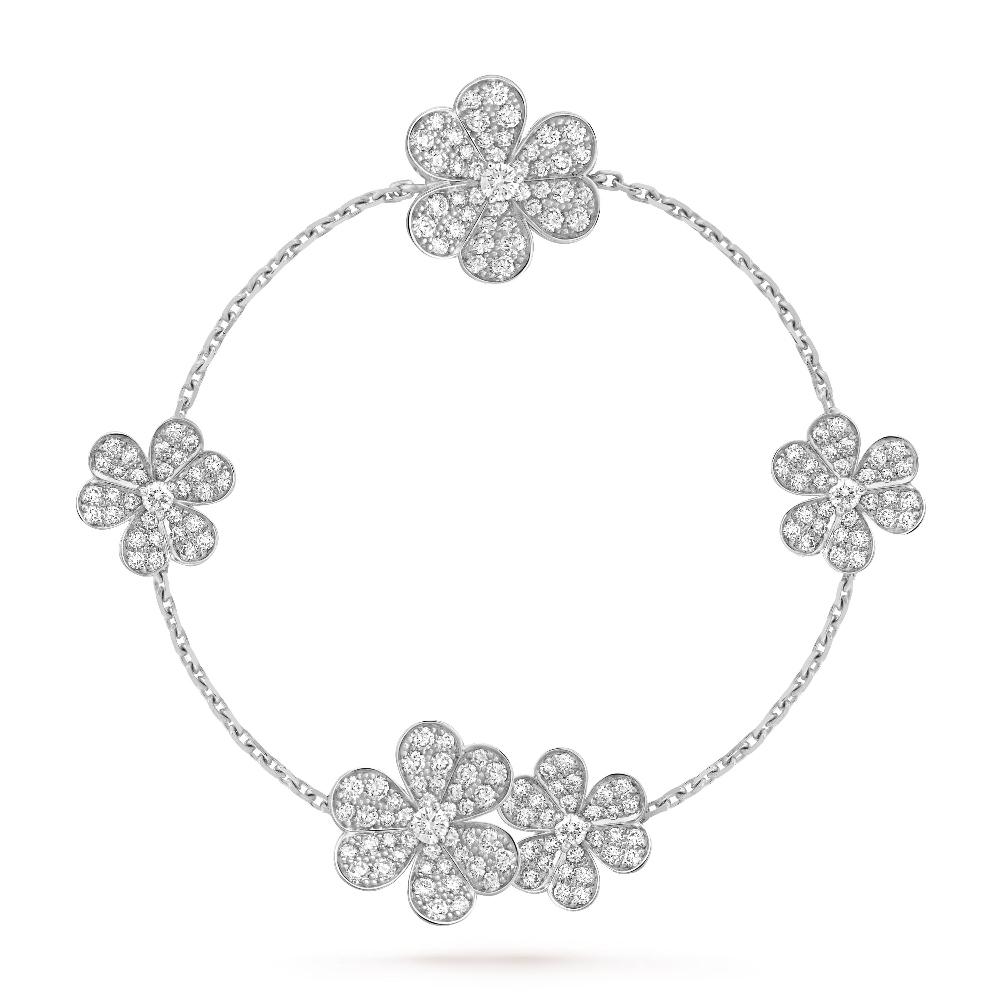 [Liorra]FRIVOLE SILVER 5 FLOWERS BRACELET