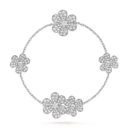 [Liorra]FRIVOLE SILVER 5 FLOWERS BRACELET