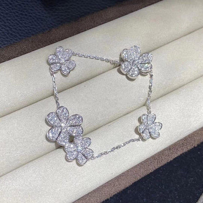 [Liorra]FRIVOLE SILVER 5 FLOWERS BRACELET