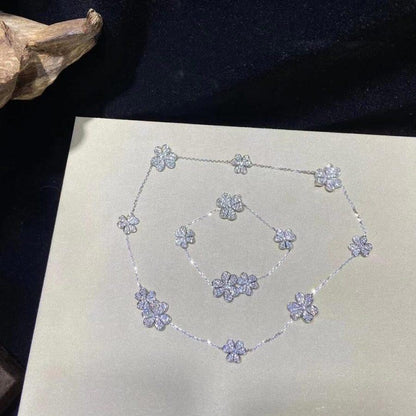 [Liorra]FRIVOLE SILVER 5 FLOWERS BRACELET